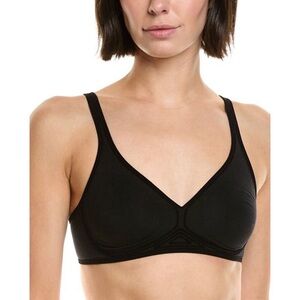 Wolford Womens Cotton Contour 3W Cup Bra, Black Size 38C NWOT